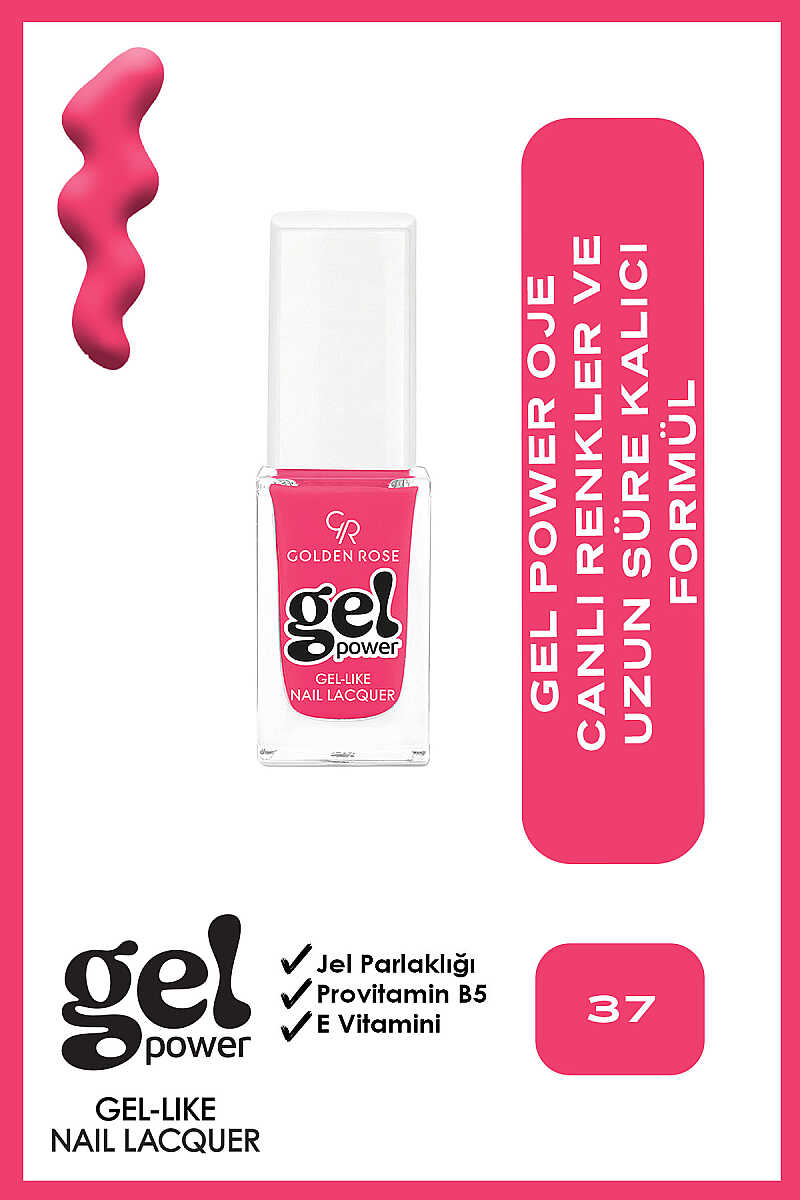Golden Rose Gel Power Gel-Like Nail Color No:37 10.2ml