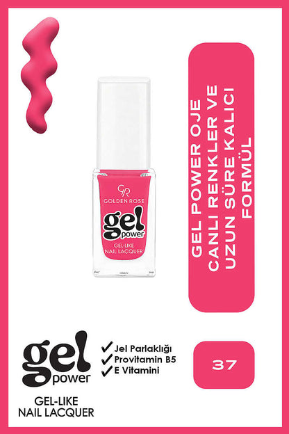 Golden Rose Gel Power Gel-Like Nail Color No:37 10.2ml