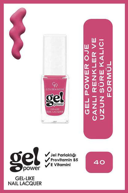 Golden Rose Gel Power Gel-Like Nail Color No:40 10.2ml