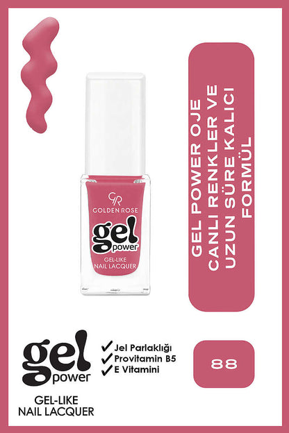 Golden Rose Gel Power Gel-Like Nail Color No:88 10.2ml