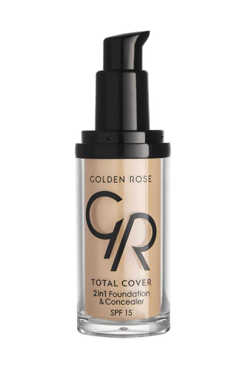 Golden Rose Total Cover 2in1 Foundation & Concealer 02 Ivory 30ml