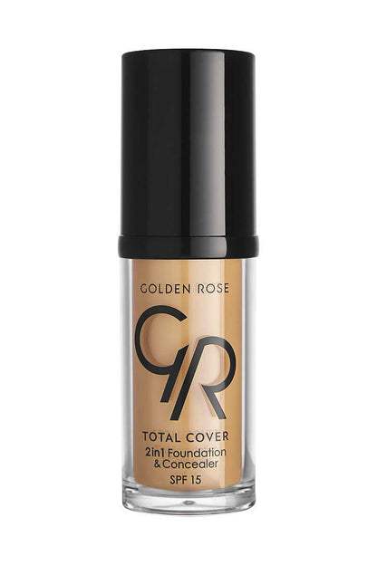 Golden Rose Total Cover 2in1 Foundation & Concealer 19 Caramel 30ml