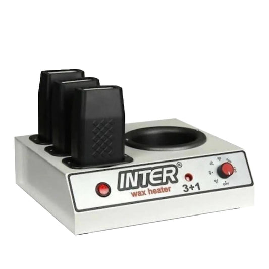 Inter Wax Warmer 3+1 Cartridge Canister Combination for Hair Removal - Efficient Heating, Versatile Waxing Options
