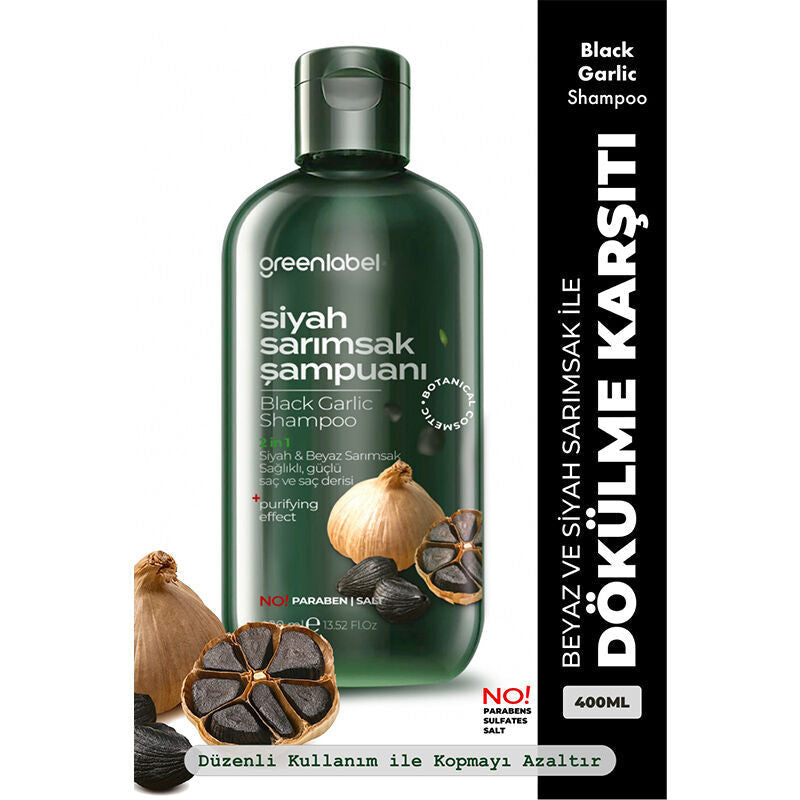 Greenlabel 2-in-1 White & Black Garlic Shampoo 400 ml