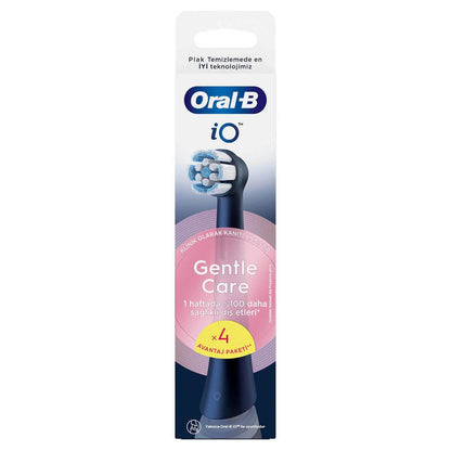 Oral-B iO Gentle Care Replacement Brush Heads Black 4-Pack