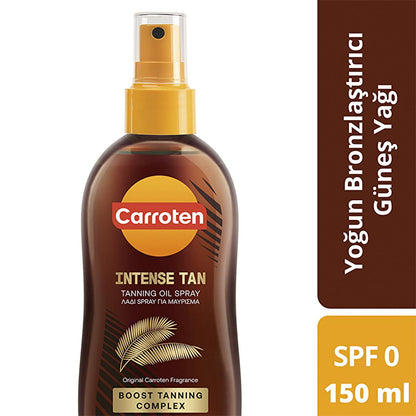 Carroten Intensive Tanning Oil SPF0: Get a Deep, Natural Bronzed Tan with Carrot & Coconut Oil | Moisturizing Sun Tanning Oil for Dark Tan