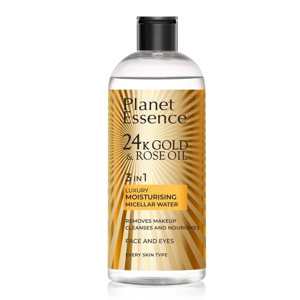 Planet Essence Gold Micellar Water with 24K Gold & Hyaluronic Acid - 400ml