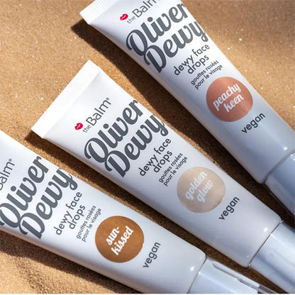 theBalm Oliver Dewy Face Drops - Sun Kissed Liquid Highlighter for Radiant, Sun-Kissed Glow & Buildable Shimmer