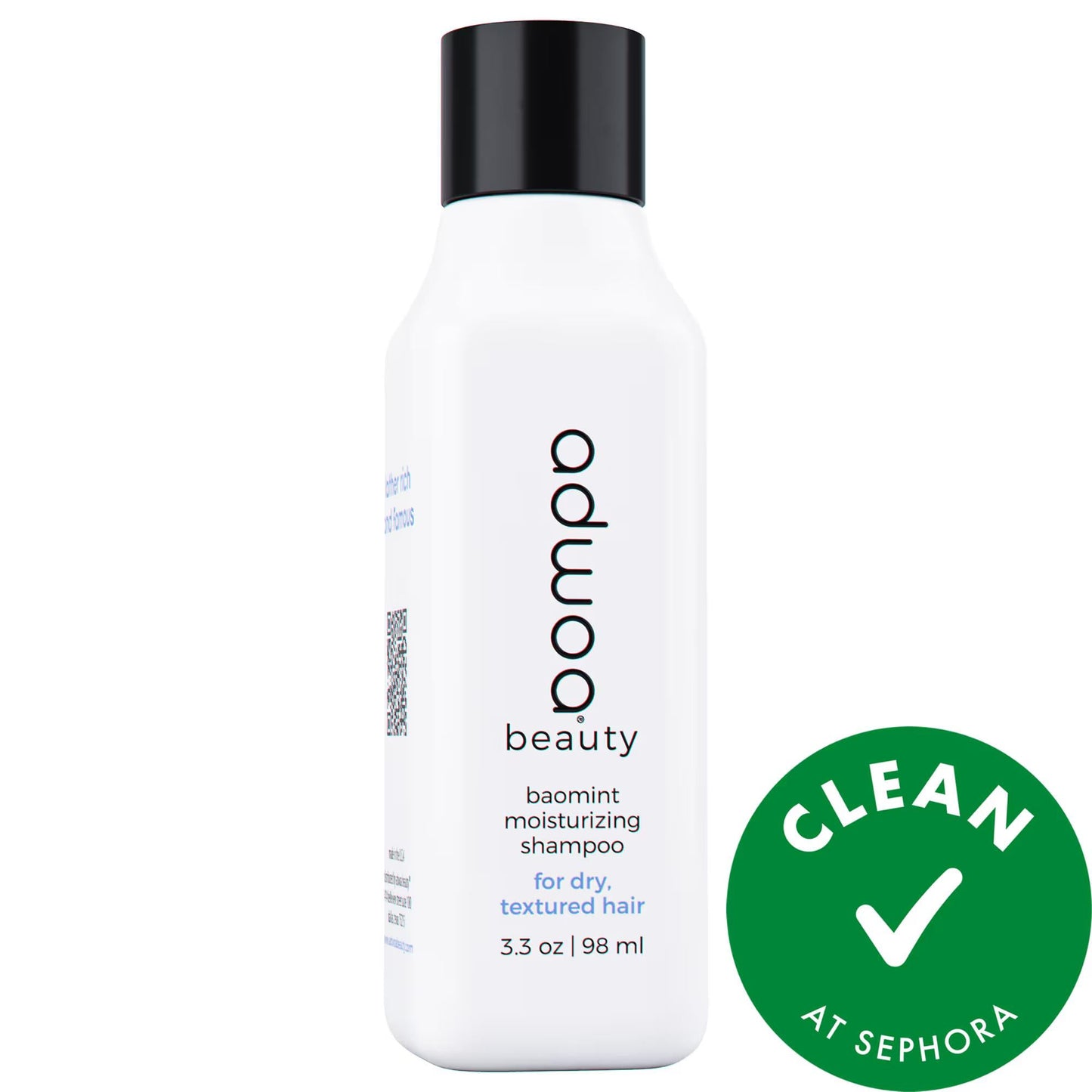 Baomint Moisturizing Shampoo - Gentle, Sulfate-Free, Vegan & Cruelty-Free for Dry, Curly Hair - Nourishes Scalp, Promotes Shine