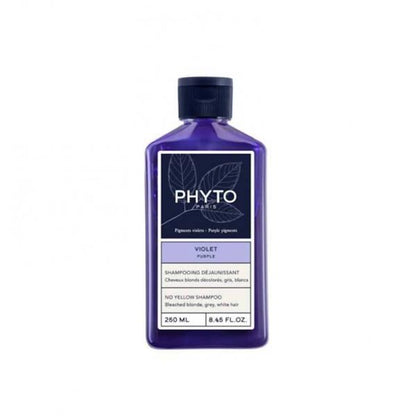 Phyto Purple Anti-Brassiness Shampoo 250ml - Sulfate-Free Purple Shampoo for Blonde, Gray, White Hair