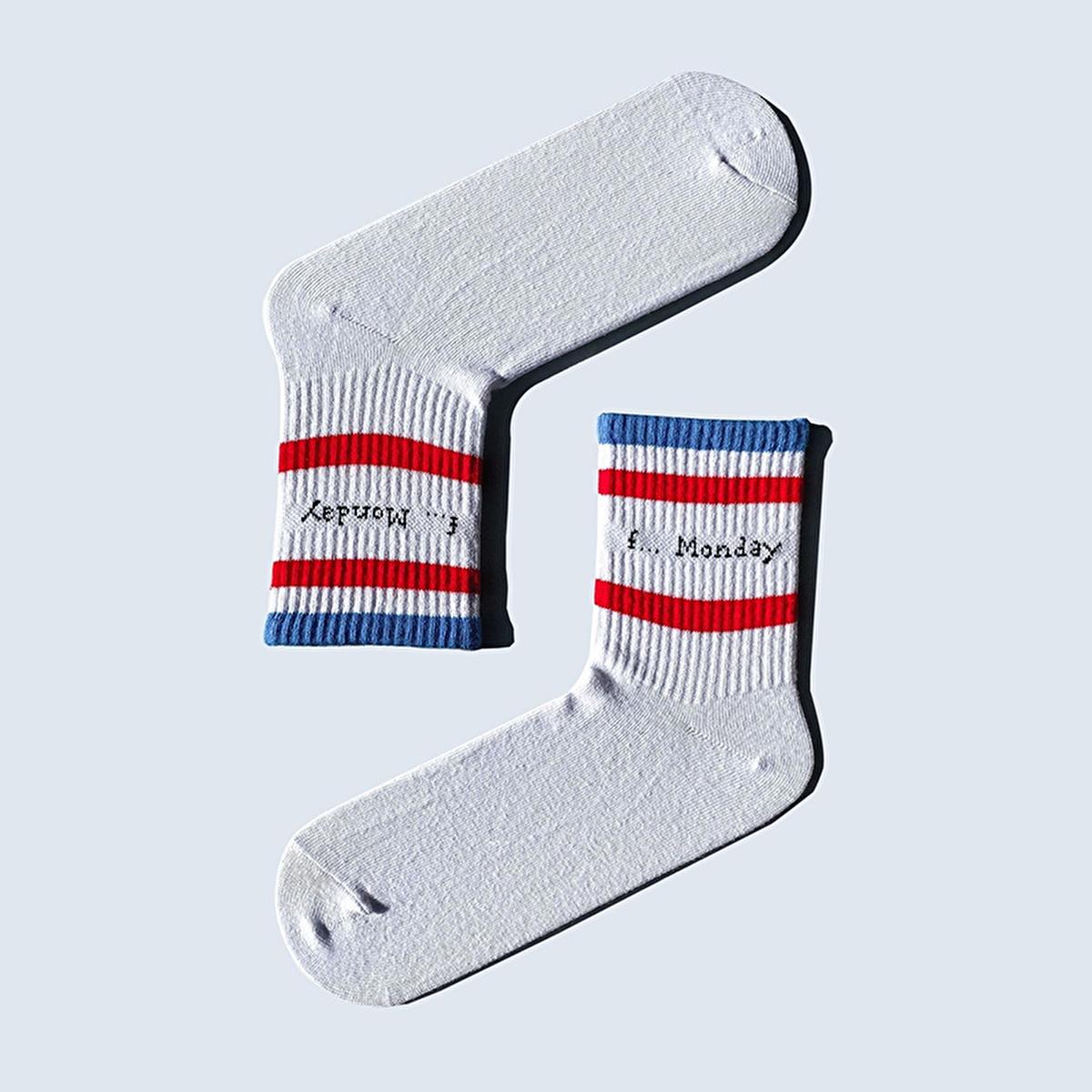 Carnaval Socks 7-Pack Slogan Designed Comfortable Cotton Socks Set for Everyday Wear