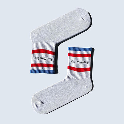 Carnaval Socks 7-Pack Slogan Designed Comfortable Cotton Socks Set for Everyday Wear