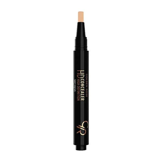 Golden Rose High Definition Concealer Makeup with SPF 15, Vitamin E & Hyaluronic Acid - Flawless Coverage & Sun Protection