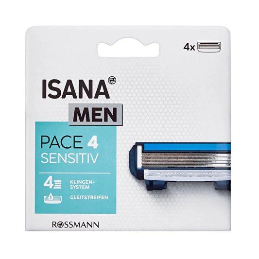 Isana Men 4-Blade Razor for Sensitive Skin - Comfortable Shaving System