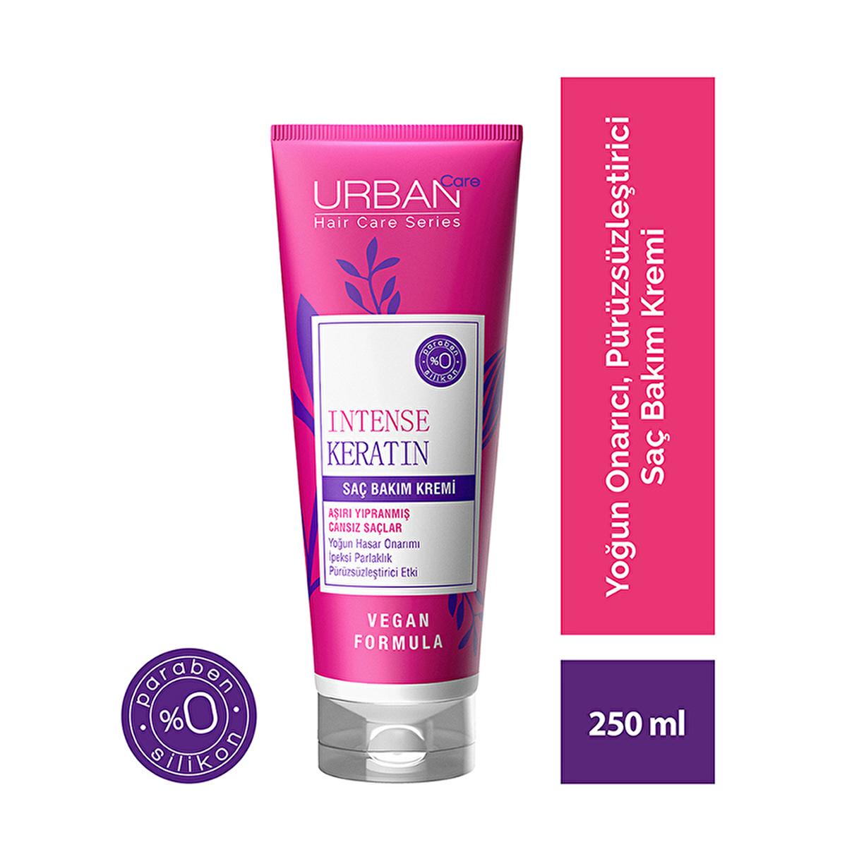 Urban Care Keratin Hair Care Cream - Repair Damaged Hair, Silicone & Paraben Free, 8.45 fl oz