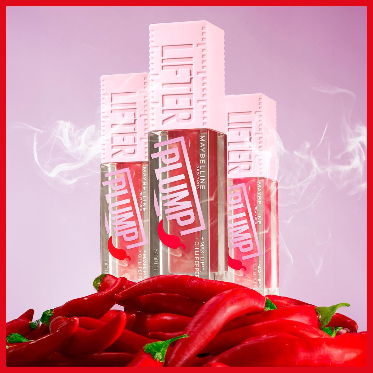 Maybelline New York Lifter Plump Lip Gloss - Instantly 30% Fuller Lips, Non-Sticky, Long-Lasting Plumping Effect