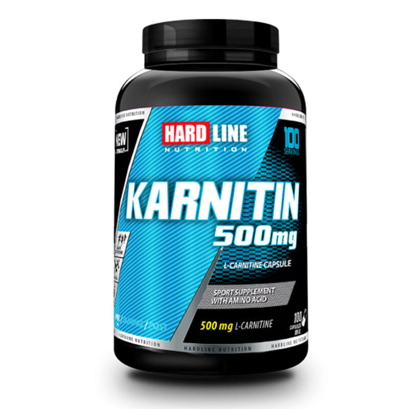 Hardline L-Carnitine 500 mg Dietary Supplement 100 Capsules