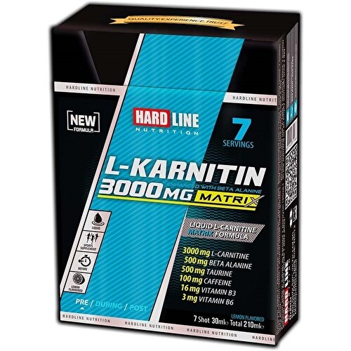 Hardline L-Carnitine Matrix 3000 Mg 7 Ampoules