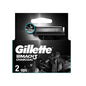 Gillette Mach3 Charcoal Razor Blades - Charcoal Infused Lubricating Strip, Compatible with All Mach3 Razors, Pack of 2