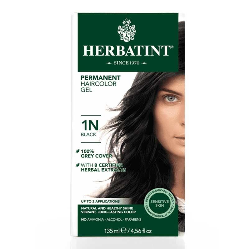 Herbatint Permanent Hair Color Gel 1N Black 135ml
