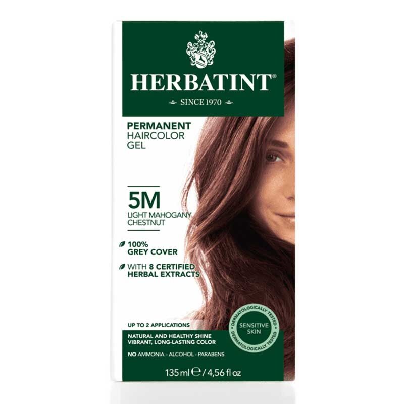 Herbatint 5M Light Mahogany Chestnut Hair Color Gel 135ml
