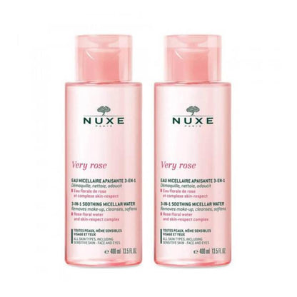Nuxe Very Rose 3-in-1 Micellar Water - Gentle Makeup Remover & Cleanser for Sensitive Skin