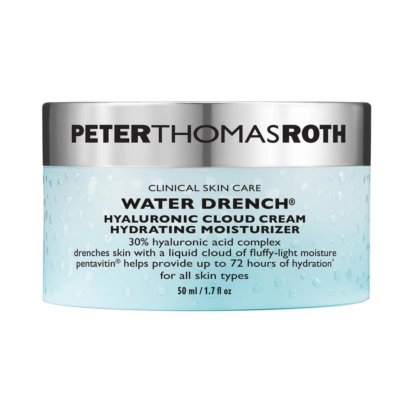 Peter Thomas Roth Water Drench Hyaluronic Cloud Cream: 72-Hour Hydrating Facial Moisturizer for Dry Skin, Fine Lines & Wrinkles