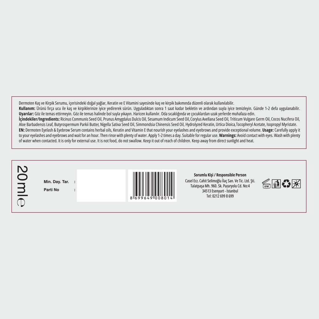 Dermoten Nourishing & Strengthening Brow & Lash Serum 20 ml