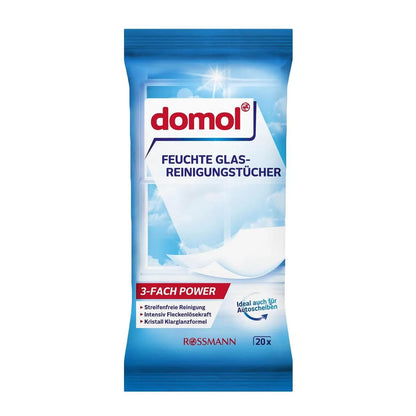 Domol Glass & Shiny Surface Wet Cleaning Wipes 20 pcs