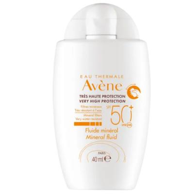 Avene Mineral Sunscreen Cream SPF50+ - Hypoallergenic & Water-Resistant Sun Protection for Sensitive Skin