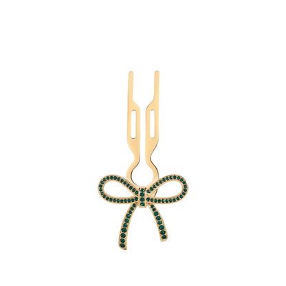 Fiona Franchimon Nº1 Hairpin Ribbon Emerald Green