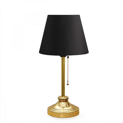 Homing Edel Gold Body Table Lamp with Fabric Shade and E27 Socket - Modern Home Decor Lighting