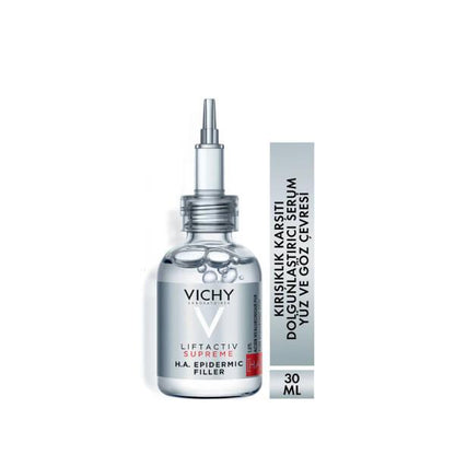 Vichy LiftActiv Supreme H.A. Epidermic Filler: Advanced Anti-Wrinkle Face & Eye Serum - Deeply Hydrating, Reduces Fine Lines, Hypoallergenic, 1.01 fl oz