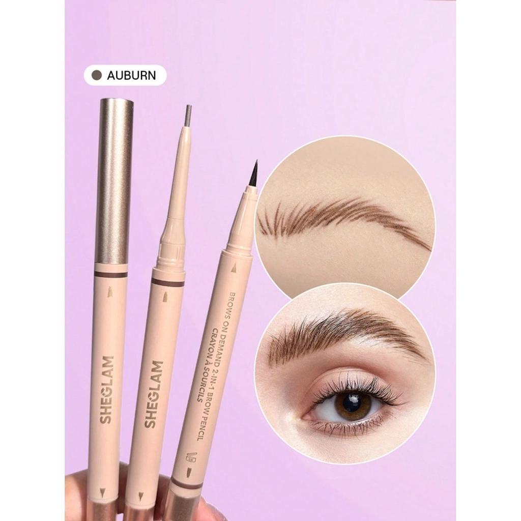 Sheglam On Demand 2-in-1 Brow Pencil for Defined Brows 06 Auburn