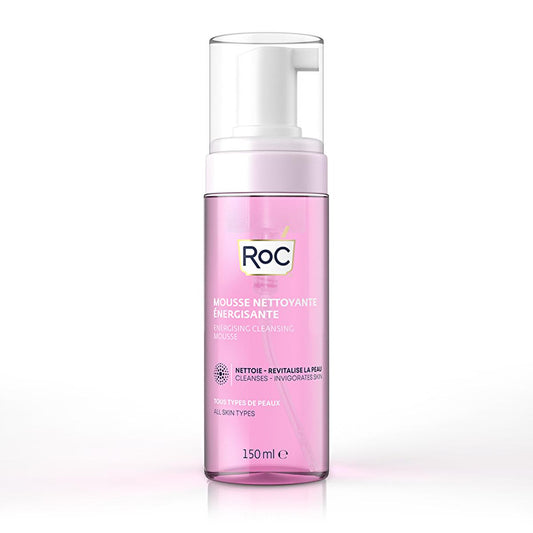 Roc Facial Cleansing Foam: Gentle Daily Face Cleanser for Clear Skin with Zinc, Copper & Magnesium - 150ml