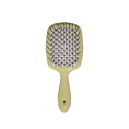 Janeke Superbrush Detangling Hair Brush Yellow & White
