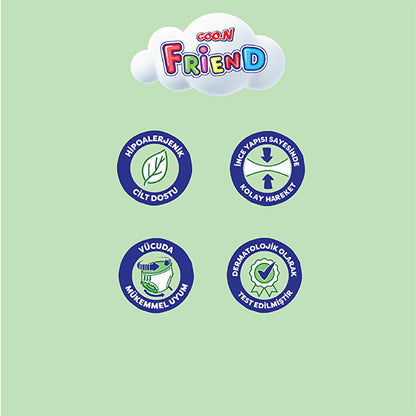 Goon Friend Hypoallergenic Baby Diapers - 30 Count, Ultra-Thin & Comfortable Fit for Sensitive Skin