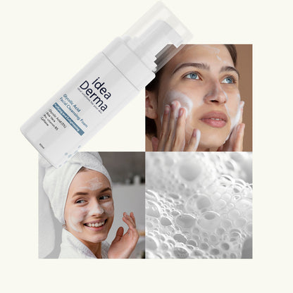 Idea Derma Glycolic Acid Face Wash Foam for Glowing Skin 100 ml
