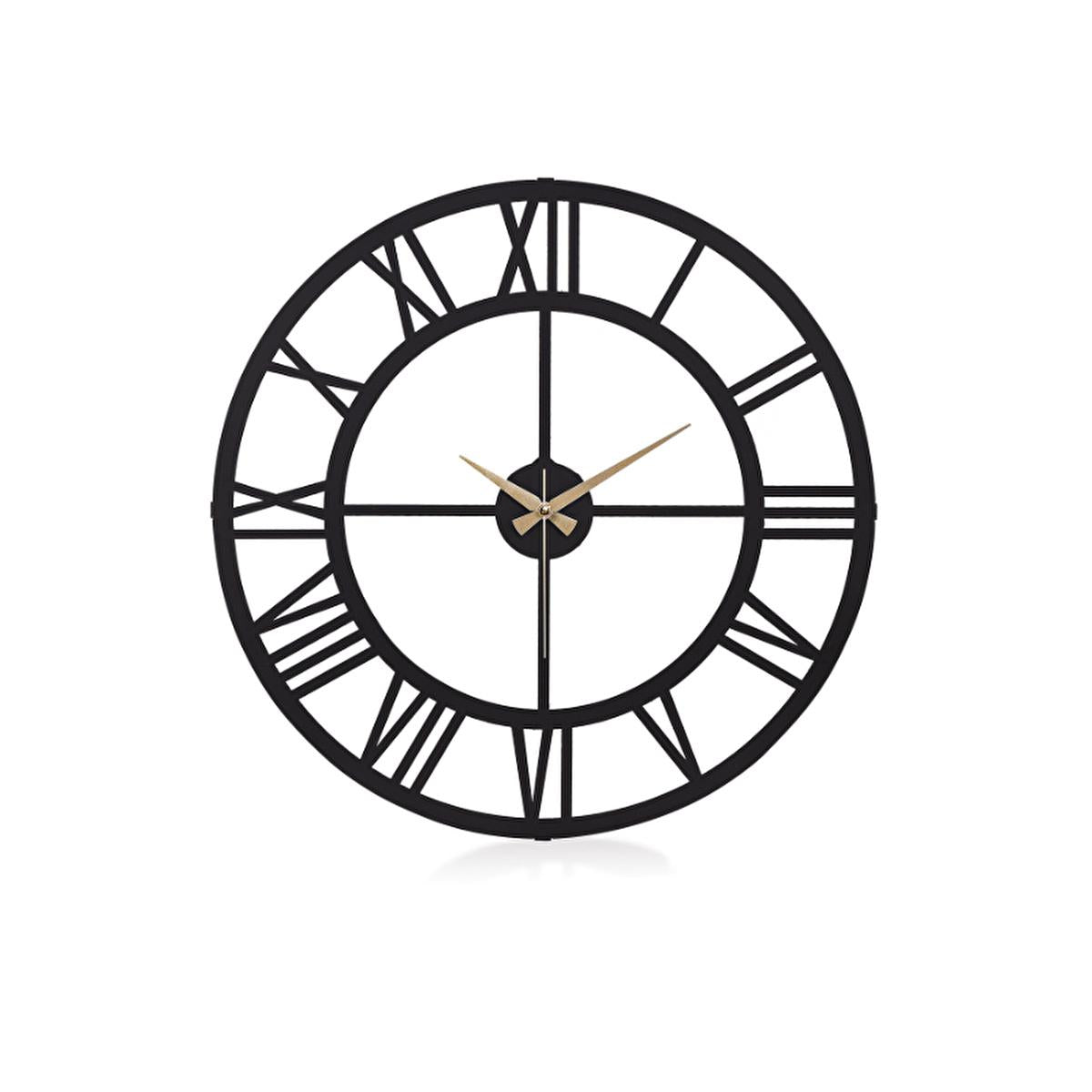 Muyika 41x41cm Silent Metal Wall Clock - Modern Decorative Clock for Home, Roma Design