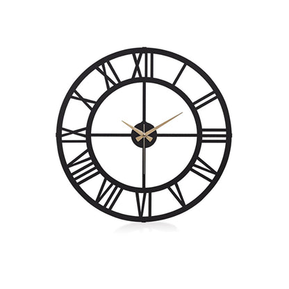 Muyika 41x41cm Silent Metal Wall Clock - Modern Decorative Clock for Home, Roma Design