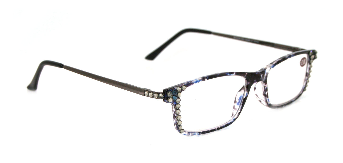Vienna, (Bling) Women Reading Glasses W (Black Diamond, Montana Blue)   +1.25 +3 (Tortoise Shell, Blue) NY Fifth Avenue