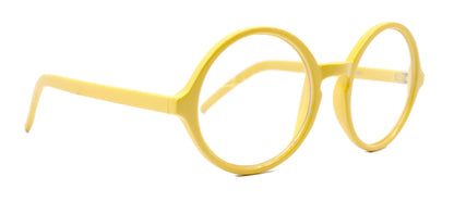Mabel, (Premium) True Round vintage Reading Glasses) (Yellow) Circle Eye, Medium,  NY Fifth Avenue