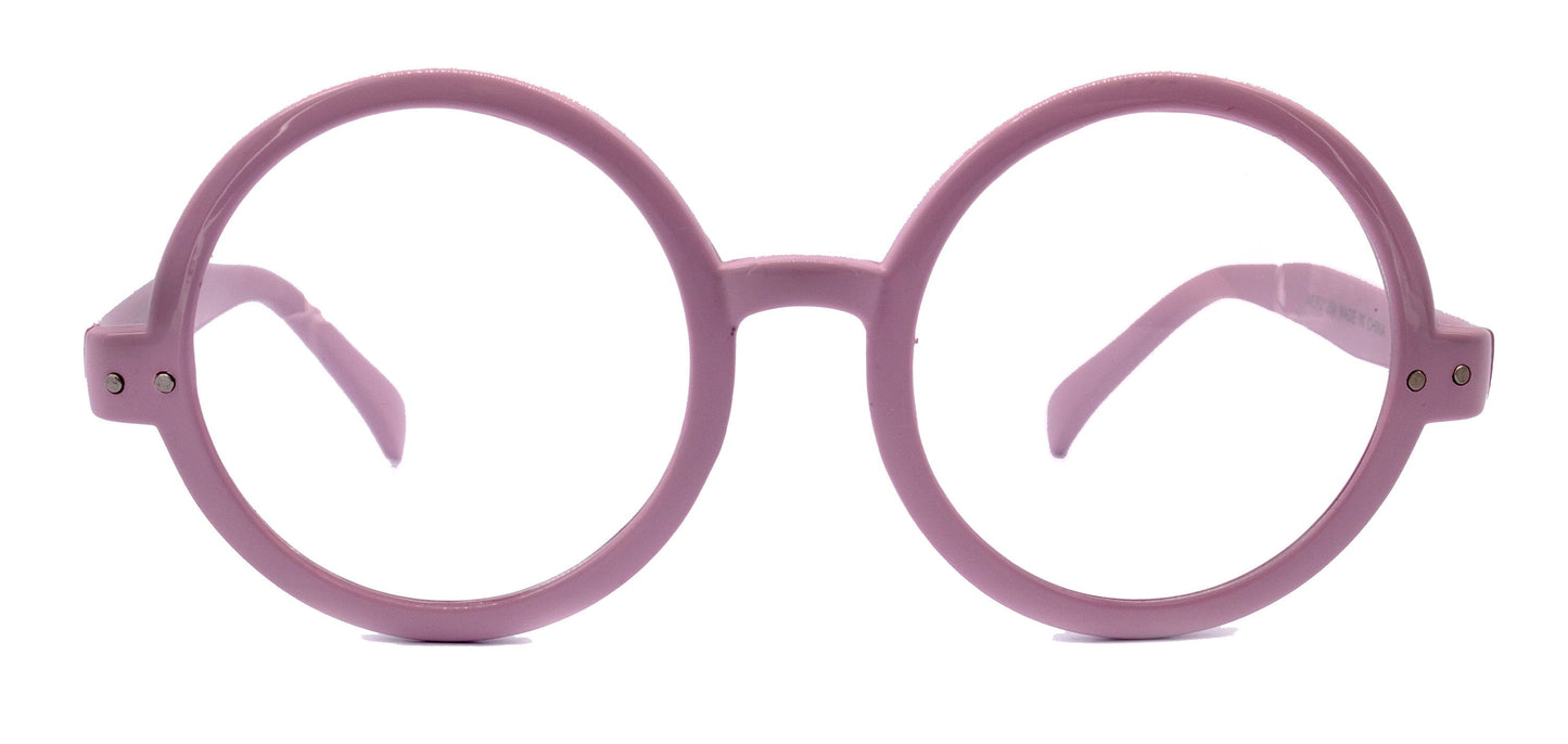 Zelda, (Reading Glasses) (Premium) Big True Round vintage (L. Purple) X Large Eye, Oversize,  NY Fifth Avenue