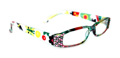 Elsa, (Bling) Reading Glasses for women  w (L. Rose, Black Diamond) Genuine European Crystals (White, yellow)   +1.50..+3 NY Fifth Avenue