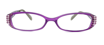 Phoenicia, (Bling) Women Reading Glasses W (Amethyst, Light Amethyst)Genuine European Crystals   (Filigree Temple) NY Fifth Avenue.