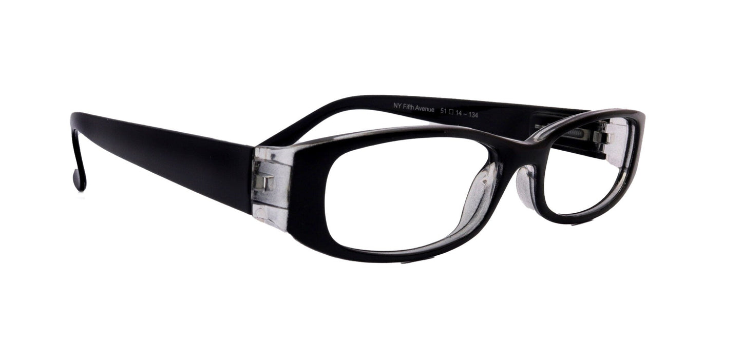 Elise, Bayonetta-style rectangular premium glasses, high-end readers: +0.00 +1.25, +3 magnifying reading glasses. NY Fifth Avenue.