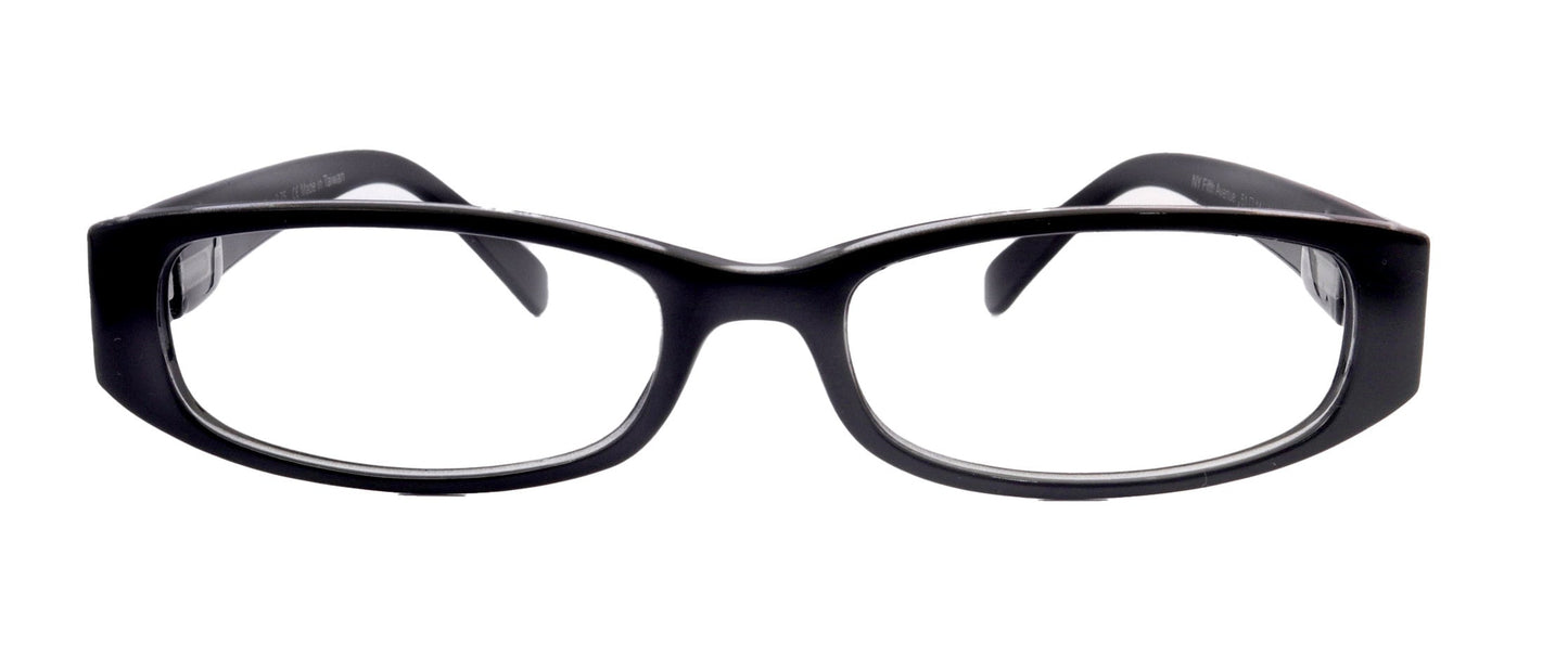 Elise, Bayonetta-style rectangular premium glasses, high-end readers: +0.00 +1.25, +3 magnifying reading glasses. NY Fifth Avenue.