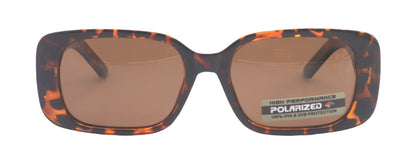 Chania Polarized Women Sunglasses, 1.1mm Polarized Brown Lenses, 100% UVA UVB Protection (Brown, Square)  NY Fifth Avenue
