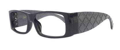 Assisi Reading Glasses, Black, Medium Frame, High End Readers, Bifocal,  Sun readers, Trendy Style,  NY Fifth Avenue