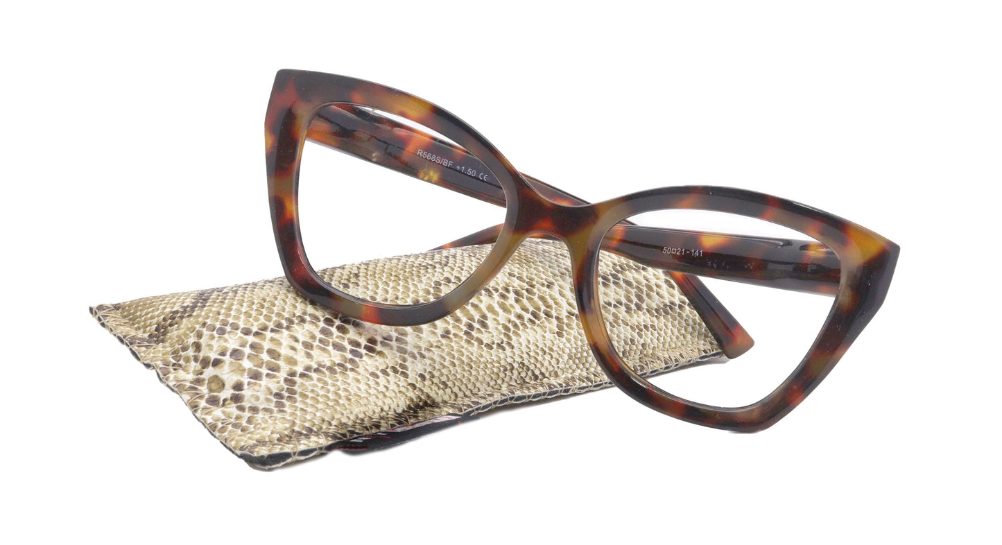 Rhodes (Line Bifocal) (Premium) Reading Glasses, High-End Readers +1.25 to +3 Magnifying, Fashion Round (Tortoise Brown) NY Fifth Avenue